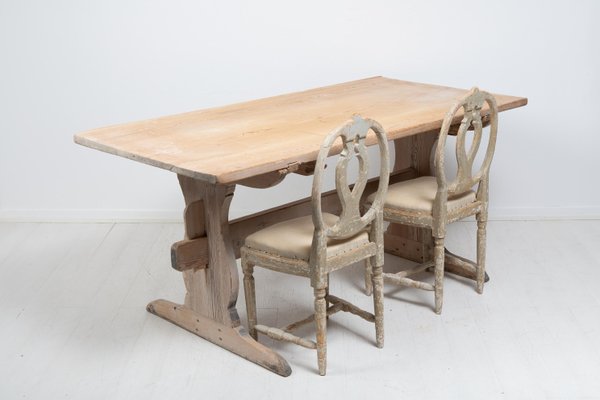 Northern Swedish Genuine Country Dining Trestle Table-MJF-1433265