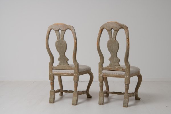 Northern Swedish Rococo Pine Chairs, Set of 2-MJF-990223