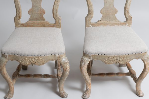 Northern Swedish Rococo Pine Chairs, Set of 2-MJF-990223