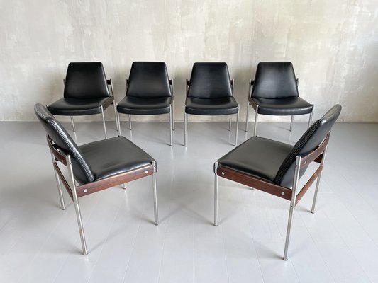 Norwegian 3001 Chairs by Sven Ivar Dysthe for Dokka Møbler, 1960, Set of 6-FQ-1318849