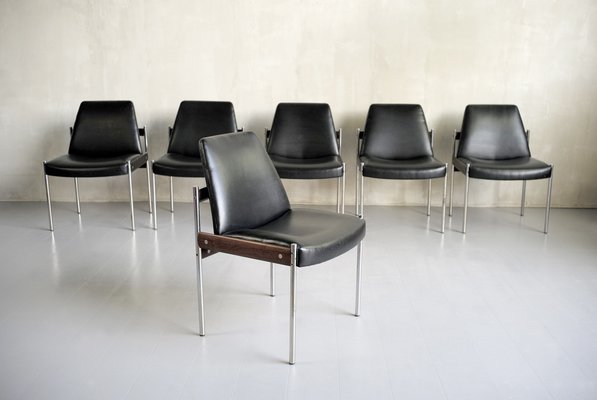 Norwegian 3001 Chairs by Sven Ivar Dysthe for Dokka Møbler, 1960, Set of 6-FQ-1318849