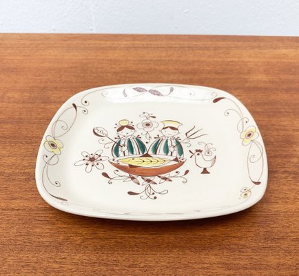 Norwegian Ceramic Flamingo Master Chef Handpainted Plate by Inger Waage From Stavanger Flint-UAH-1246674