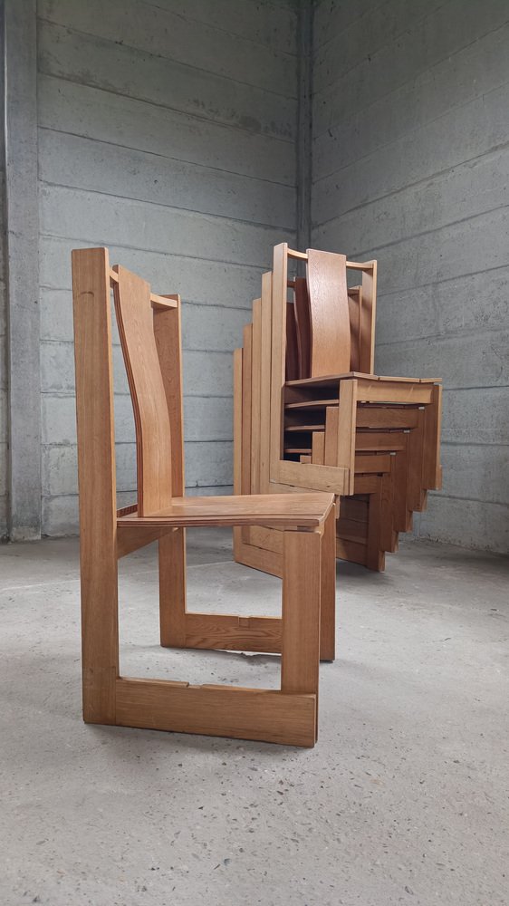 Norwegian Church Chairs, 1950s, Set of 6