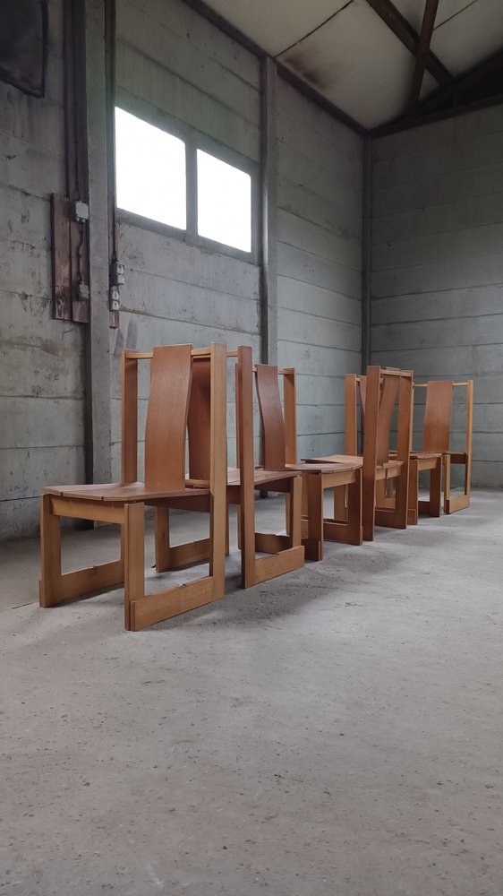 Norwegian Church Chairs, 1950s, Set of 6