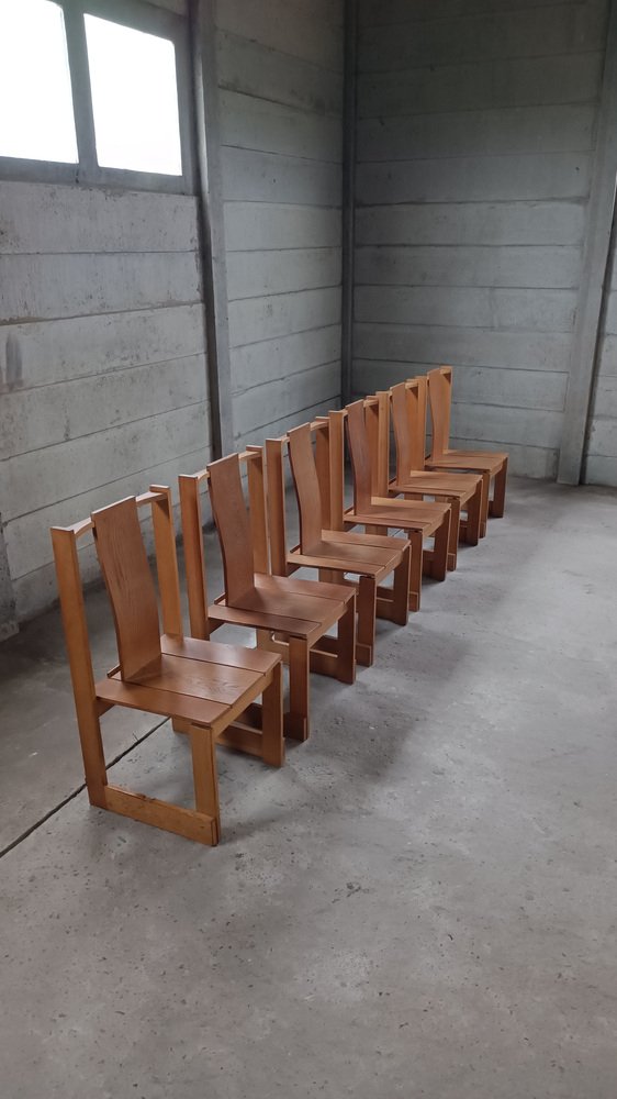 Norwegian Church Chairs, 1950s, Set of 6