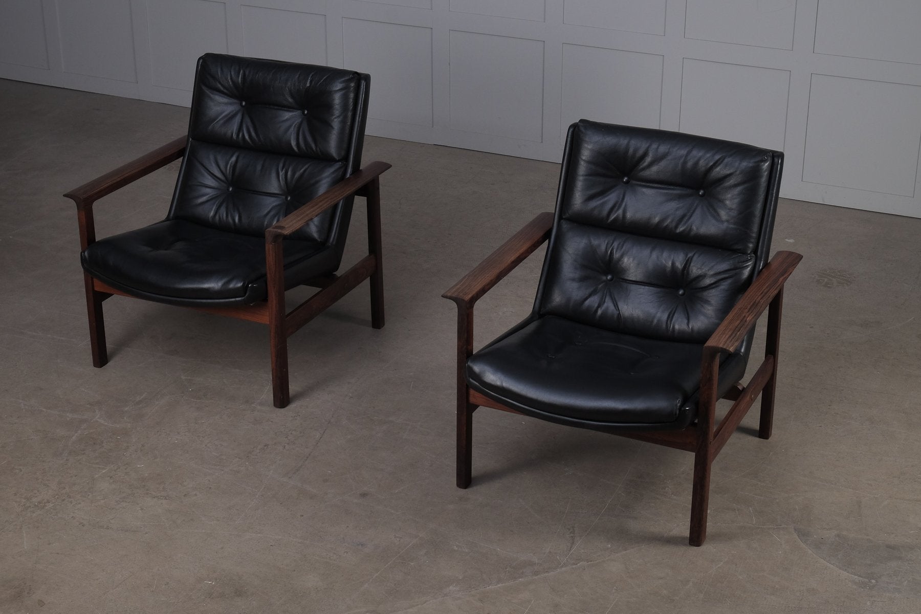 Norwegian Easy Chairs by Fredrik Kayser for Vatne Møbler, 1960s, Set of 2