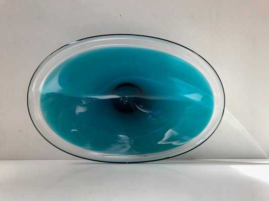 Norwegian Modern Art Glass Dish by Willy Johansson for Hadeland, 1960s-LCR-669026