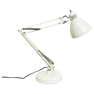 Norwegian Naska Loris Table Lamp in White Metal by Jac Jacobsen for Luxo, 1950s-GDD-1281053