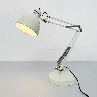 Norwegian Naska Loris Table Lamp in White Metal by Jac Jacobsen for Luxo, 1950s-GDD-1281053