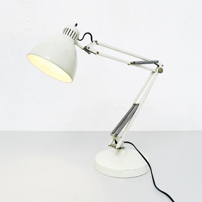 Norwegian Naska Loris Table Lamp in White Metal by Jac Jacobsen for Luxo, 1950s-GDD-1281053