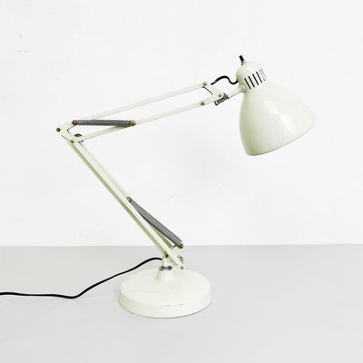 Norwegian Naska Loris Table Lamp in White Metal by Jac Jacobsen for Luxo, 1950s-GDD-1281053