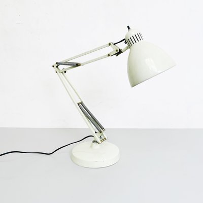 Norwegian Naska Loris Table Lamp in White Metal by Jac Jacobsen for Luxo, 1950s-GDD-1281053