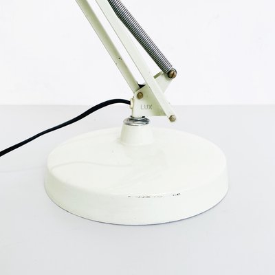 Norwegian Naska Loris Table Lamp in White Metal by Jac Jacobsen for Luxo, 1950s-GDD-1281053