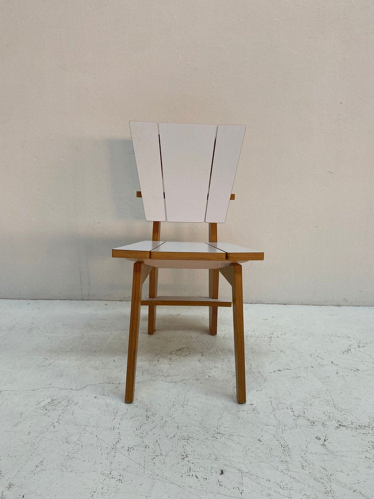 Norwegian Plywood Dining Chairs, 1980s, Set of 4