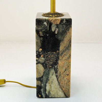 Norwegian Rectangular Stoneware Conglo Table Lamp, 1980s-HEU-1010980