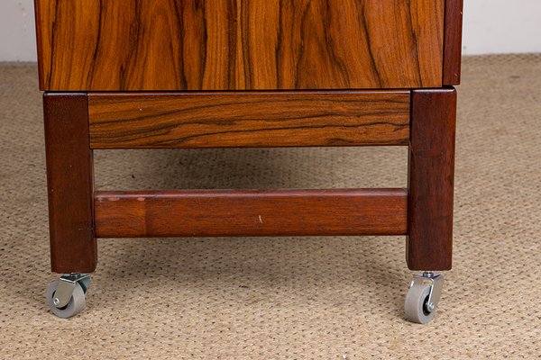 Norwegian Rolling and Extendable Bar in Rosewood by Torbjørn Afdal for Bruksbo, 1960s-EMB-2026743