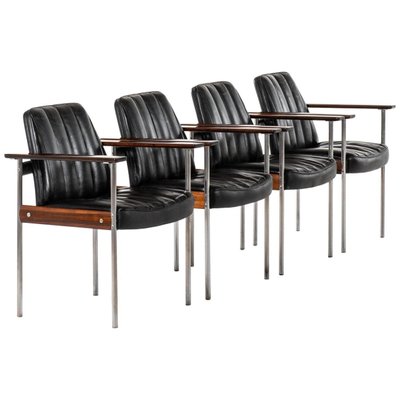 Norwegian Rosewood Model 1001 Armchairs by Sven Ivar Dysthe for Dokka Møbler, 1959, Set of 4-SC-744458