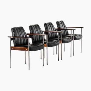 Norwegian Rosewood Model 1001 Armchairs by Sven Ivar Dysthe for Dokka Møbler, 1959, Set of 4-SC-744458