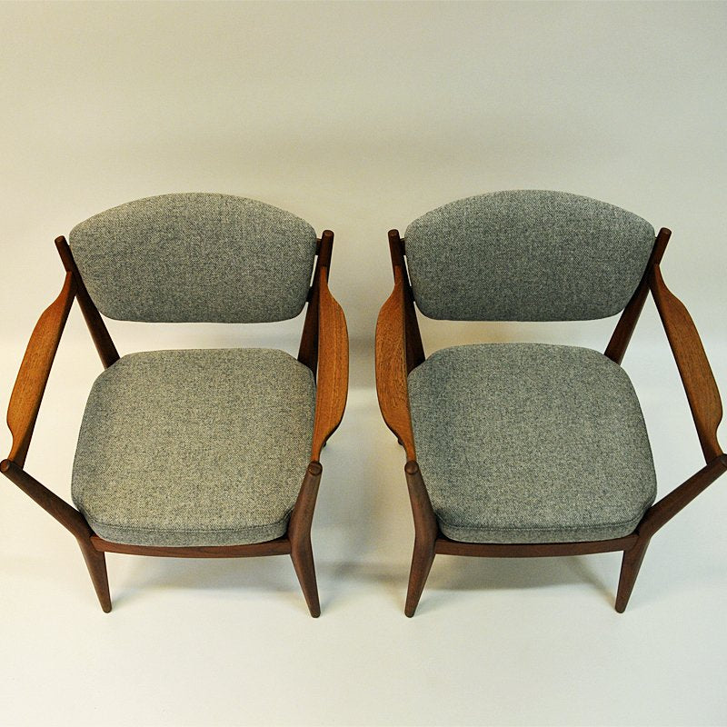 Norwegian Teak Lounge Chairs by Fredrik A. Kayser for Arnestad Bruk, 1950s, Set of 2