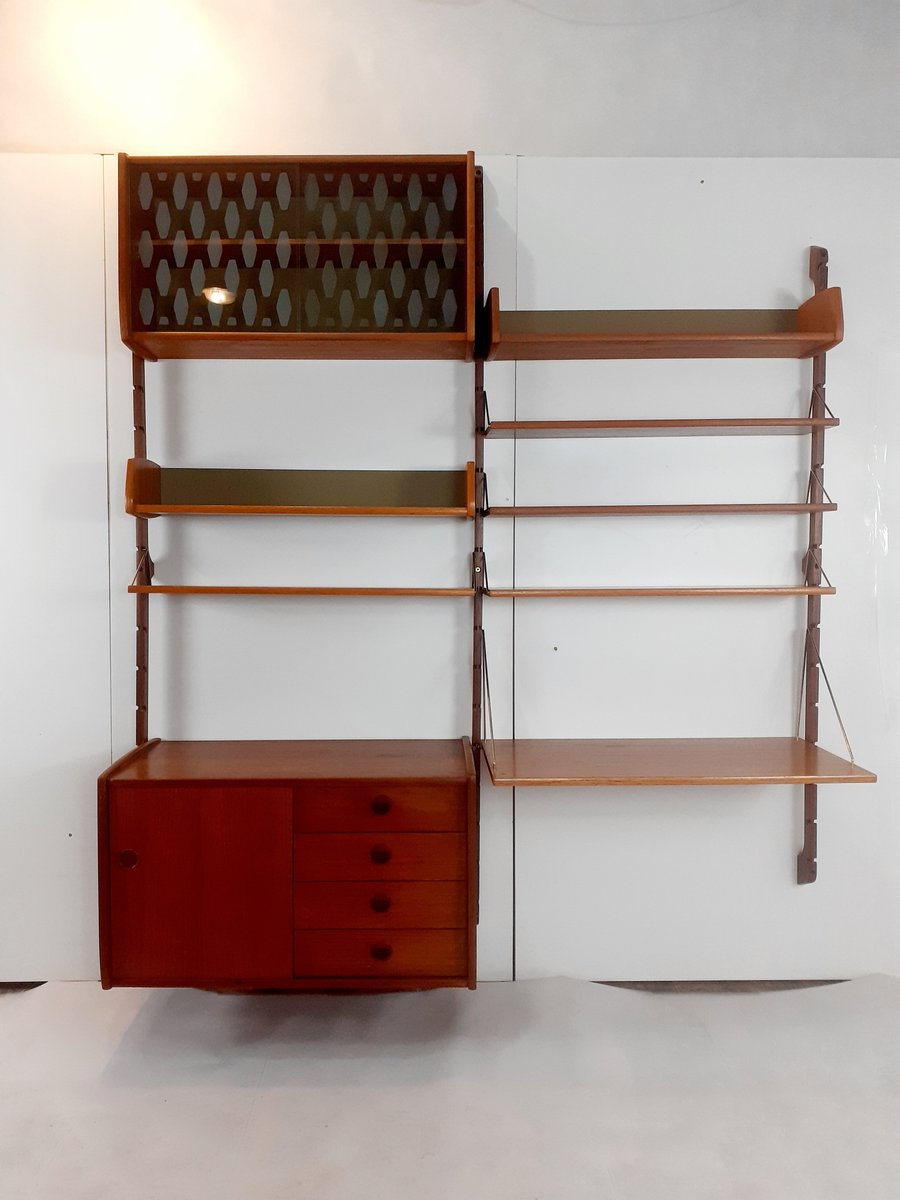 Norwegian Teakwood Wall-Unit by John Texmon for Blindheim Furniture Factory, 1960s