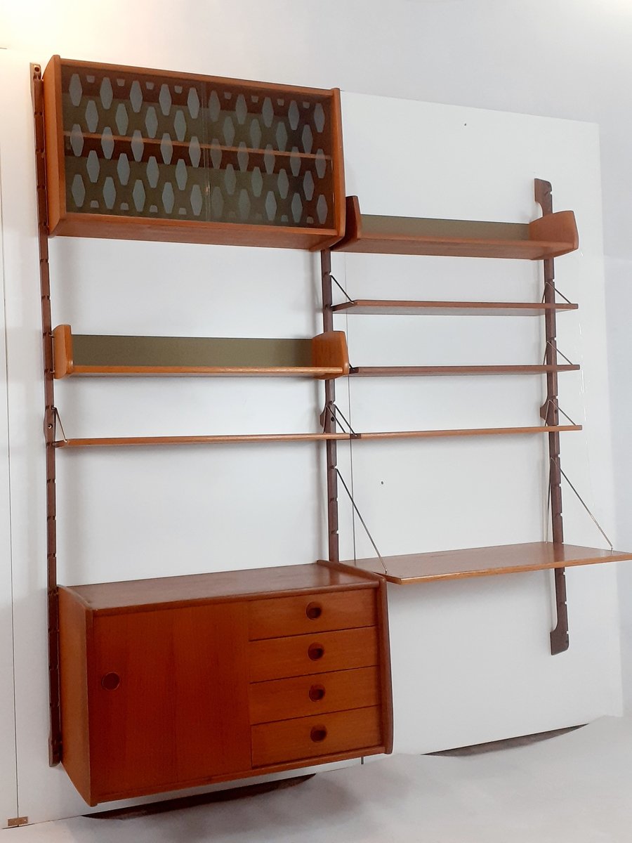 Norwegian Teakwood Wall-Unit by John Texmon for Blindheim Furniture Factory, 1960s