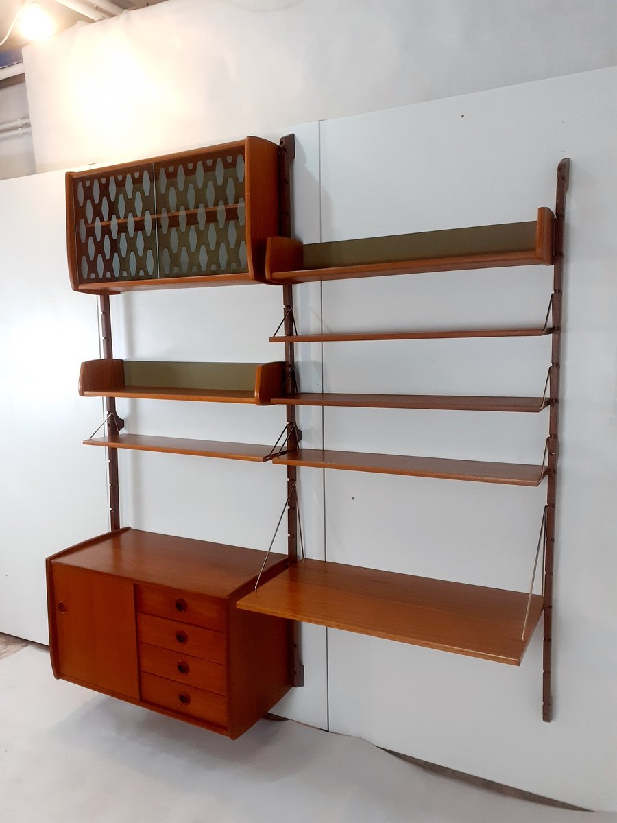 Norwegian Teakwood Wall-Unit by John Texmon for Blindheim Furniture Factory, 1960s