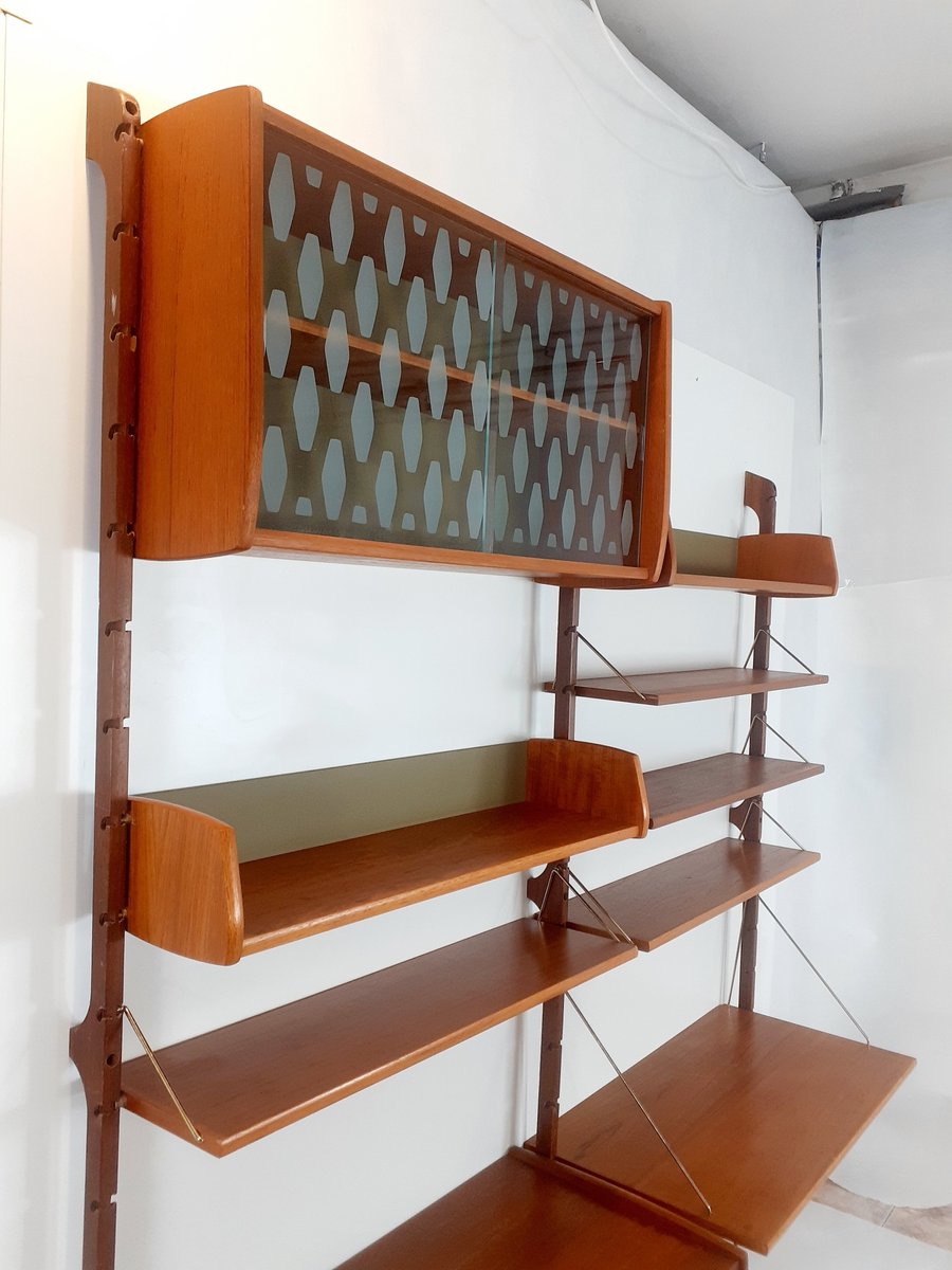 Norwegian Teakwood Wall-Unit by John Texmon for Blindheim Furniture Factory, 1960s