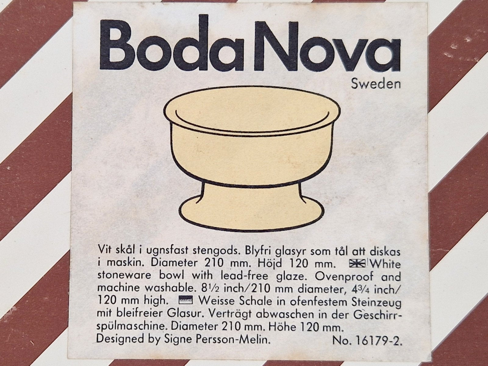 Nova Multipot Bowl by Signe Persson Melin for Kosta Boda, 1970s