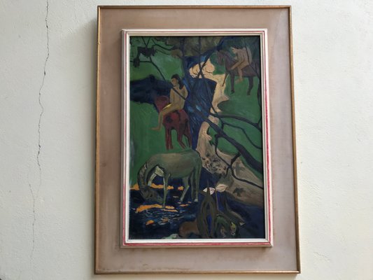 Noville Daniele, Late 20th Century, Oil on Board, Framed-WQQ-1330587