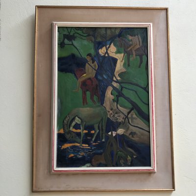 Noville Daniele, Late 20th Century, Oil on Board, Framed-WQQ-1330587