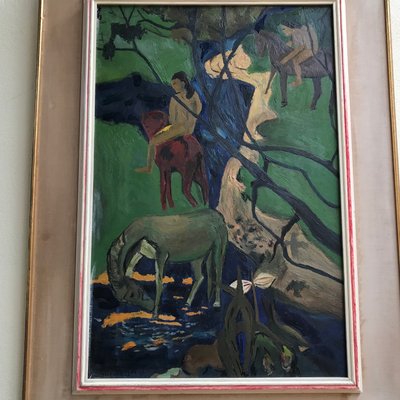 Noville Daniele, Late 20th Century, Oil on Board, Framed-WQQ-1330587