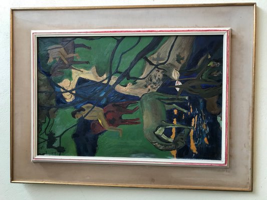 Noville Daniele, Late 20th Century, Oil on Board, Framed-WQQ-1330587