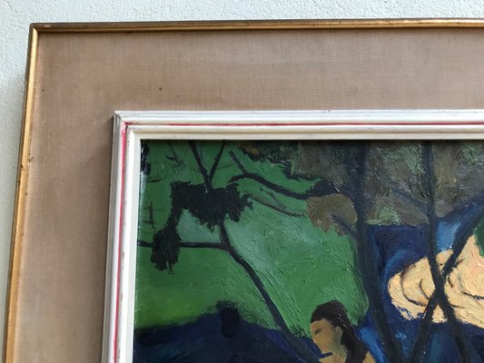 Noville Daniele, Late 20th Century, Oil on Board, Framed-WQQ-1330587