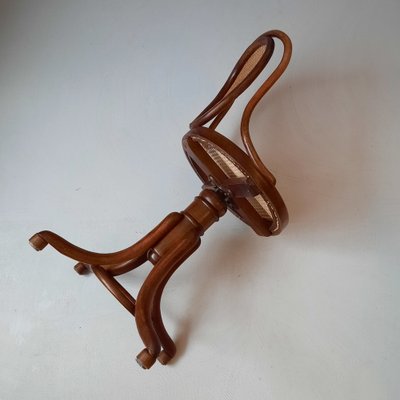 Nr. 1 - Nr. 5101 Swivel Stool with Backrest from Thonet, 1900s-SJU-1795895