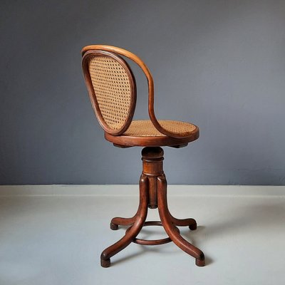 Nr. 1 - Nr. 5101 Swivel Stool with Backrest from Thonet, 1900s-SJU-1795895