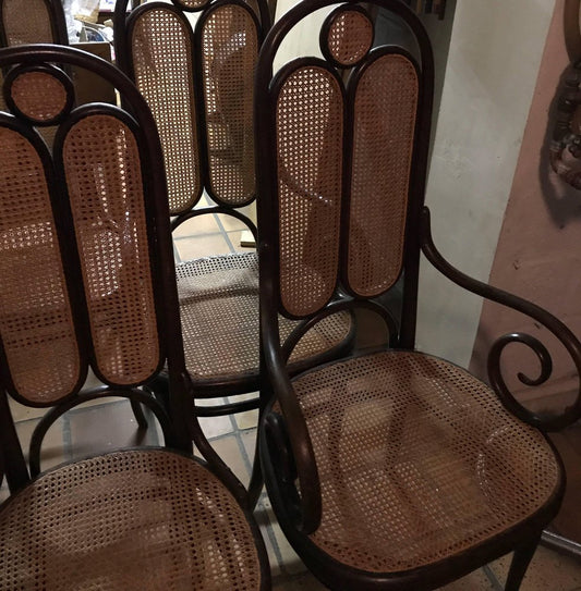 Nr 16 4+2 Christal Palace in Caning Chairs by Michael Thonet for Thonet, 1870s, Set of 6