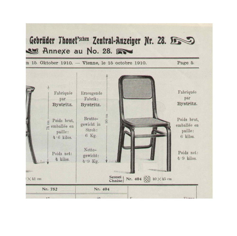 Nr. 404 Chair by Marcel Kammerer for Thonet, 1905