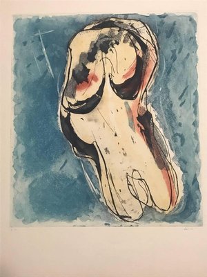 Nu Fond Bleu - Original Lithograph - 1955 1955-ZCI-759321