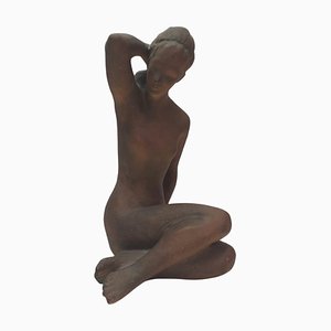 Nude Ceramic Woman from Kokrda, Czechoslovakia, 1960s-TZ-1249248