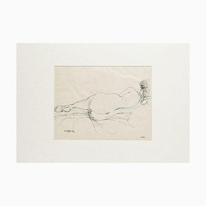 Nude from the Back - Original Drawing by Sergio Barletta - 1974 1974-ZCI-757788