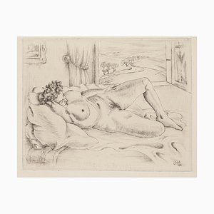 Nude Lying Down - Original Etching - 1945 1945-ZCI-761906