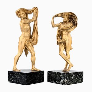 Nude Male Figures in Bronze, Set of 2-WIM-1071155