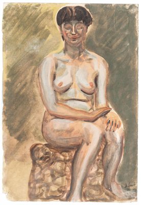 Nude - Mixed Media on Paper by J.-R. Delpech - 1942 1942-ZCI-758346