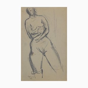 Nude of Woman, Original Pencil by Herta Hausmann, Mid,20th Century-ZCI-892035