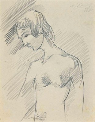 Nude, Original Drawing, Early 20th-Century-ZCI-1165789