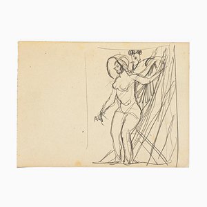 Nude - Original Drawing in Pencil by Gabriele Galantara - 20th Century 20th century-ZCI-758097