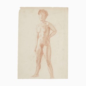 Nude - Original Drawing In Sanguine - 20th Century 20th Century-ZCI-779326