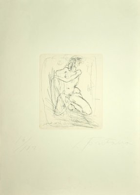 Nude - Original Etching by Lucio Fontana - 1964-ZCI-754785