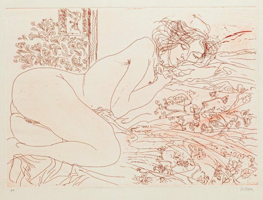 Nude - Original Etching by Sergio Barletta - 1970s 1970s-ZCI-758497