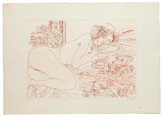 Nude - Original Etching by Sergio Barletta - 1970s 1970s-ZCI-758497